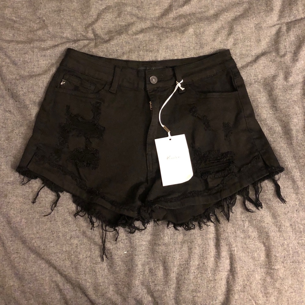 KanCan Distressed High Waisted Shorts